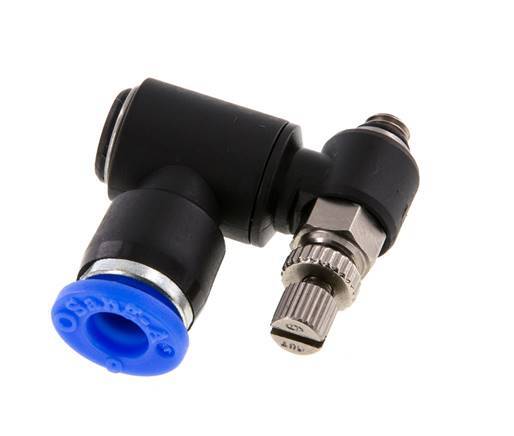 Draaibaar Regelventiel 6 mm - M5 Regeling-Uit Messing/Nylon