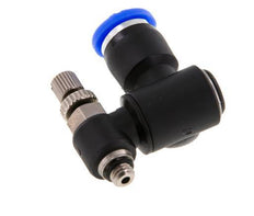Draaibaar Regelventiel 6 mm - M5 Regeling-Uit Messing/Nylon