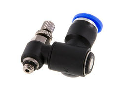 Draaibaar Regelventiel 6 mm - M5 Regeling-Uit Messing/Nylon