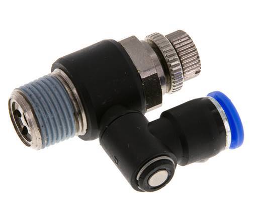 Draaibaar Regelventiel 8 mm - R3/8'' Regeling-Uit Messing/Nylon