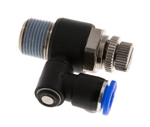 Draaibaar Regelventiel 8 mm - R3/8'' Regeling-Uit Messing/Nylon