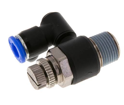 Draaibaar Regelventiel 8 mm - R3/8'' Regeling-Uit Messing/Nylon