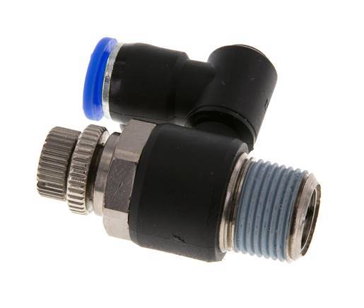 Draaibaar Regelventiel 8 mm - R3/8'' Regeling-Uit Messing/Nylon