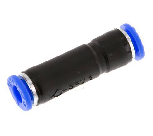 6mm Zelfsluitende Insteekkoppeling Vernikkeld Messing/PBT 0-10 bar [2 Stuks]