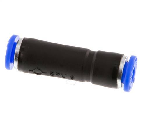 6mm Zelfsluitende Insteekkoppeling Vernikkeld Messing/PBT 0-10 bar [2 Stuks]