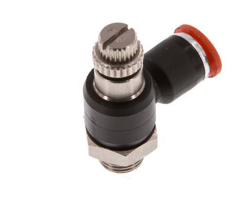 L-stuk Regelventiel 6 mm - G1/8'' Regeling-in Messing/Nylon