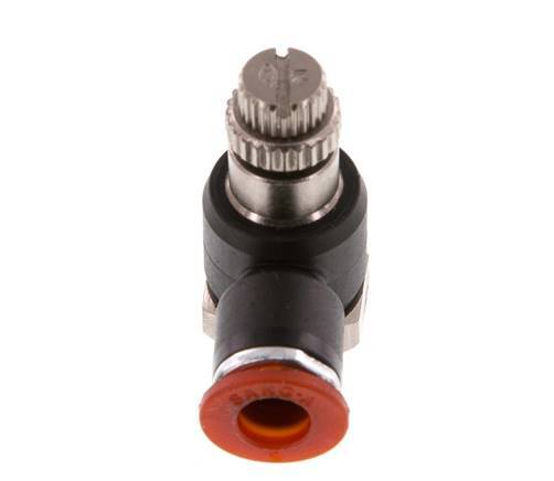 L-stuk Regelventiel 6 mm - G1/8'' Regeling-in Messing/Nylon