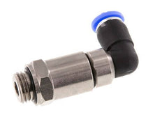6mm & G1/4'' L-stuk Hoge Snelheid Draaidoorvoer Insteek Buitendraad Vernikkeld Messing/PBT NBR
