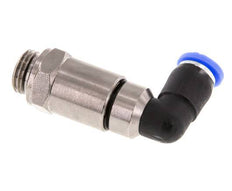 6mm & G1/4'' L-stuk Hoge Snelheid Draaidoorvoer Insteek Buitendraad Vernikkeld Messing/PBT NBR