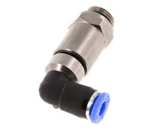 6mm & G1/4'' L-stuk Hoge Snelheid Draaidoorvoer Insteek Buitendraad Vernikkeld Messing/PBT NBR