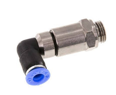 6mm & G1/4'' L-stuk Hoge Snelheid Draaidoorvoer Insteek Buitendraad Vernikkeld Messing/PBT NBR