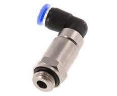6mm & G1/4'' L-stuk Hoge Snelheid Draaidoorvoer Insteek Buitendraad Vernikkeld Messing/PBT NBR