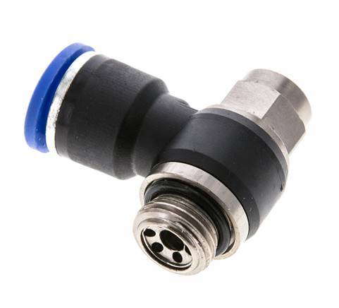 L-stuk Regelventiel 10 mm - G1/4'' Regeling-Uit Messing/Nylon Sleufschroef