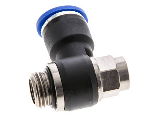 L-stuk Regelventiel 10 mm - G1/4'' Regeling-Uit Messing/Nylon Sleufschroef