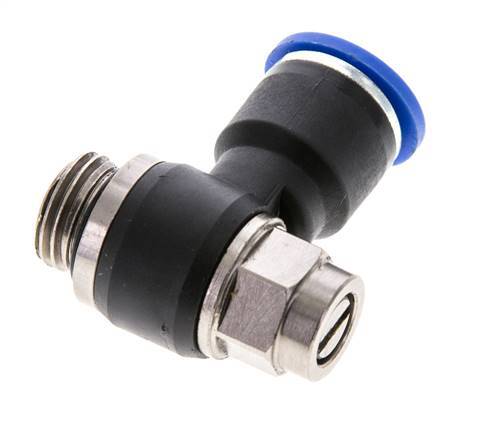L-stuk Regelventiel 10 mm - G1/4'' Regeling-Uit Messing/Nylon Sleufschroef