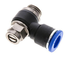 L-stuk Regelventiel 10 mm - G1/4'' Regeling-Uit Messing/Nylon Sleufschroef