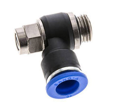 L-stuk Regelventiel 10 mm - G1/4'' Regeling-Uit Messing/Nylon Sleufschroef