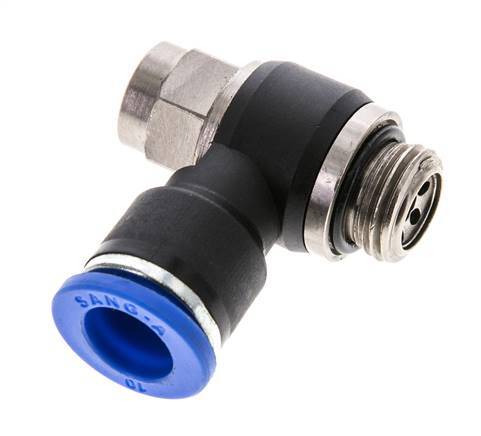 L-stuk Regelventiel 10 mm - G1/4'' Regeling-Uit Messing/Nylon Sleufschroef