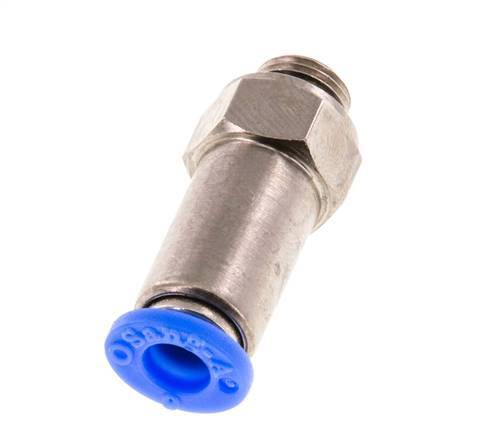 6mm & G1/8'' Regeling-Uit Vernikkeld Messing/PBT Terugslagklep Insteekkoppeling Buitendraad 0.2-10 bar