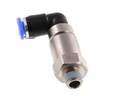 6mm & R1/8'' L-stuk Hoge Snelheid Draaidoorvoer Insteek Buitendraad Vernikkeld Messing/PBT NBR