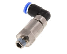6mm & R1/8'' L-stuk Hoge Snelheid Draaidoorvoer Insteek Buitendraad Vernikkeld Messing/PBT NBR