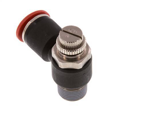L-stuk Regelventiel 12 mm - R3/8'' Regeling-in Messing/Nylon