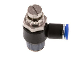 L-stuk Regelventiel 8 mm - R3/8'' Regeling-Uit Messing/Nylon