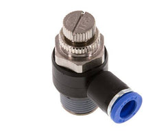 L-stuk Regelventiel 8 mm - R3/8'' Regeling-Uit Messing/Nylon