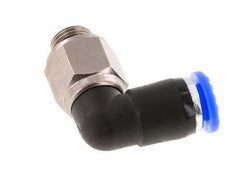 6mm & G1/8'' L-stuk Draaidoorvoer Insteek Buitendraad Vernikkeld Messing/PBT NBR