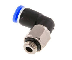 6mm & G1/8'' L-stuk Draaidoorvoer Insteek Buitendraad Vernikkeld Messing/PBT NBR