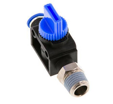 3/2-Way Shut-Off Hand Valve 6 mm - R1/4'' Plastic/Brass Thread-side venting