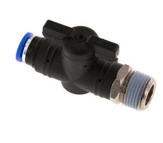 8 mm - R3/8'' Kunststof/Messing rechte 2-Weg Kogelkraan