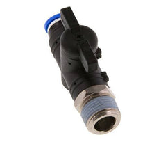 8 mm - R3/8'' Kunststof/Messing rechte 2-Weg Kogelkraan