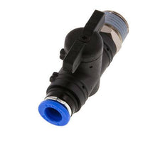 8 mm - R3/8'' Kunststof/Messing rechte 2-Weg Kogelkraan