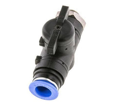 12 mm - G1/4'' Kunststof/Messing rechte 2-Weg Kogelkraan