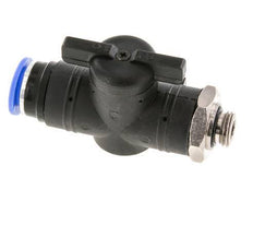 12 mm - G1/4'' Kunststof/Messing rechte 2-Weg Kogelkraan