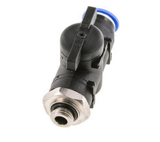 12 mm - G1/4'' Kunststof/Messing rechte 2-Weg Kogelkraan