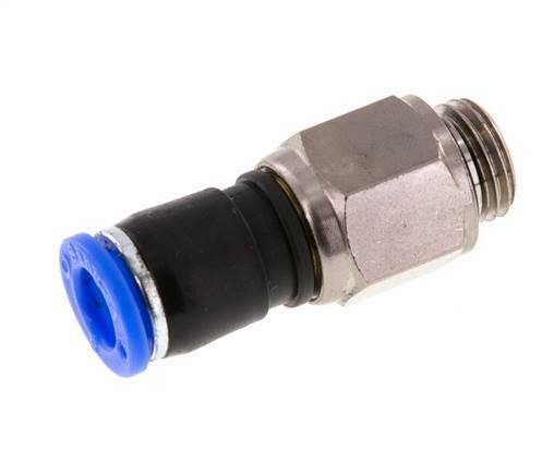 8mm & G1/4'' Draaidoorvoer Insteek Buitendraad Vernikkeld Messing/PBT NBR