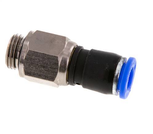 8mm & G1/4'' Draaidoorvoer Insteek Buitendraad Vernikkeld Messing/PBT NBR