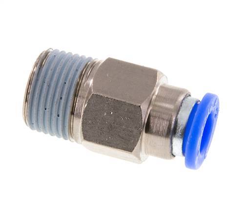 8mm & R3/8'' Zelfsluitende Insteekkoppeling Vernikkeld Messing/PBT Buitendraad 0-10 bar