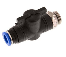 12 mm - G1/2'' Kunststof/Messing rechte 2-Weg Kogelkraan