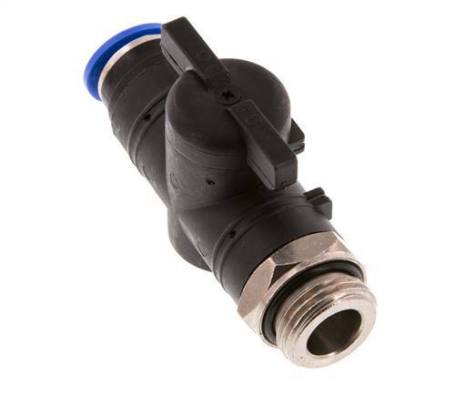 12 mm - G1/2'' Kunststof/Messing rechte 2-Weg Kogelkraan