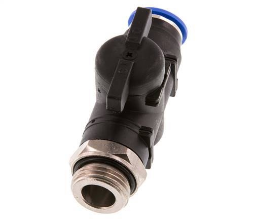 12 mm - G1/2'' Kunststof/Messing rechte 2-Weg Kogelkraan
