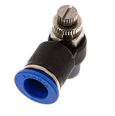 L-stuk Regelventiel 12 mm - R1/4'' Regeling-Uit Messing/Nylon