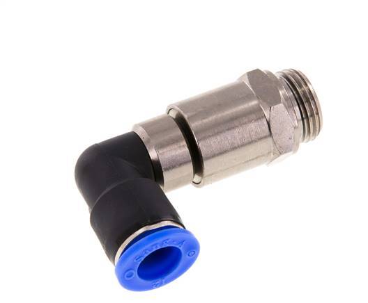 12mm & G1/2'' L-stuk Hoge Snelheid Draaidoorvoer Insteek Buitendraad Vernikkeld Messing/PBT NBR