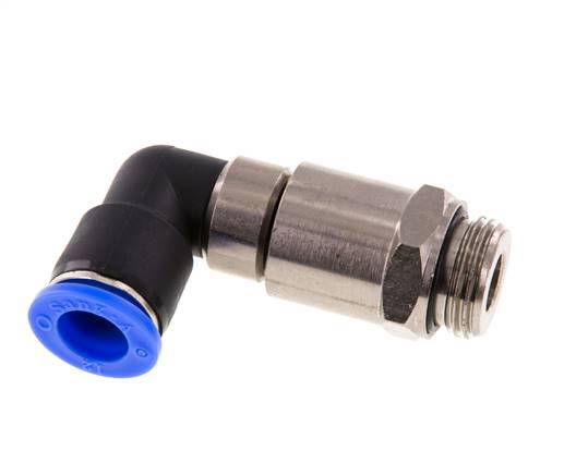 12mm & G1/2'' L-stuk Hoge Snelheid Draaidoorvoer Insteek Buitendraad Vernikkeld Messing/PBT NBR
