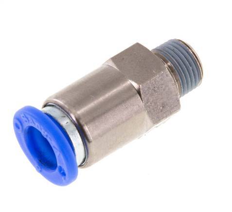 8mm & R1/8'' Regeling-Uit Vernikkeld Messing/PBT Terugslagklep Insteekkoppeling Buitendraad 0.2-10 bar
