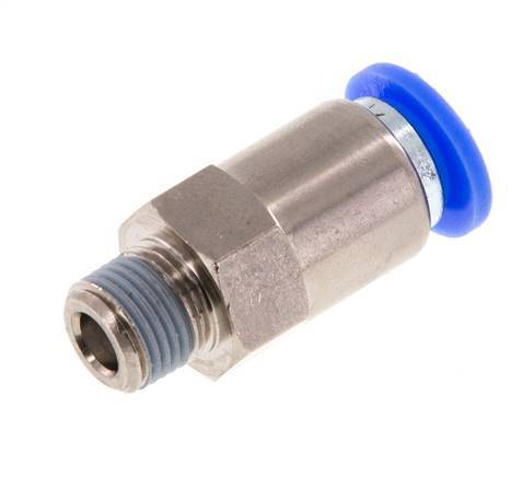 8mm & R1/8'' Regeling-Uit Vernikkeld Messing/PBT Terugslagklep Insteekkoppeling Buitendraad 0.2-10 bar