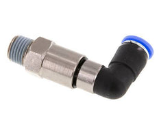 8mm & R1/4'' Elbow Quick Swivel Joint Push-In-Male Threads Nickel-Plated Brass/PBT NBR Rotatable