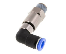 8mm & R1/4'' L-stuk Hoge Snelheid Draaidoorvoer Insteek Buitendraad Vernikkeld Messing/PBT NBR